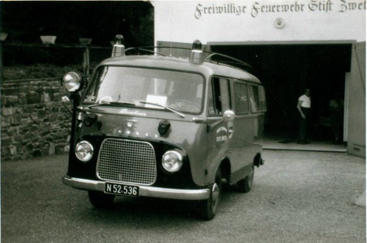 Das erste Feuerwehrauto im Jahr 1964, ein Ford FK 1250