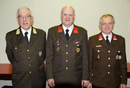Das ab 19.1.2014 im Amt befindliche Kommando: VI Franz Bretterbauer, HBI Johannes Hofbauer, BI Karl Bauer