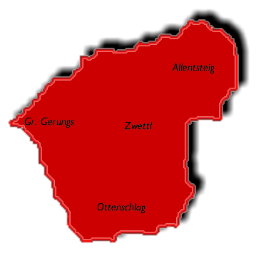 Die Abschnitte im Bezirk Zwettl